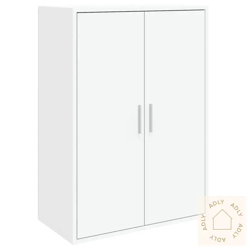 Skjenker 2 Stk Hvit 60X31X84 Cm Konstruert Tre