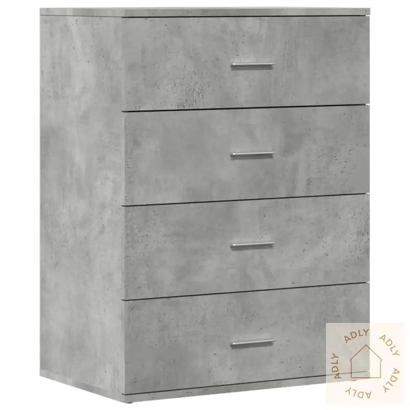 Skjenker 2 Stk Betonggrå 60X39X80 Cm Konstruert Tre