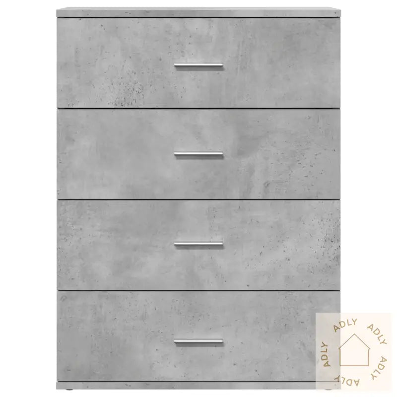 Skjenker 2 Stk Betonggrå 60X39X80 Cm Konstruert Tre