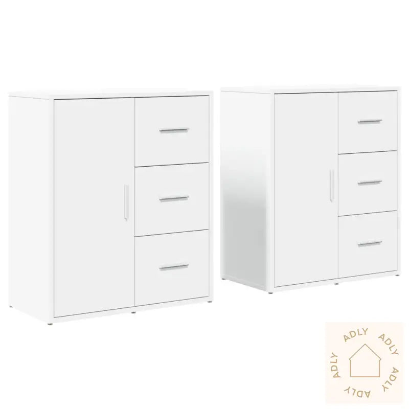 Skjenker 2 Hvit 60X31X70 Cm Konstruert Tre