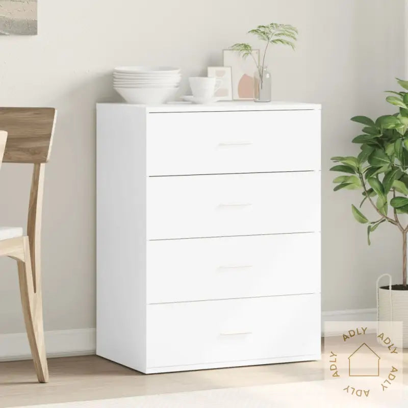 Skjenk Hvit 60X39X80 Cm Konstruert Tre