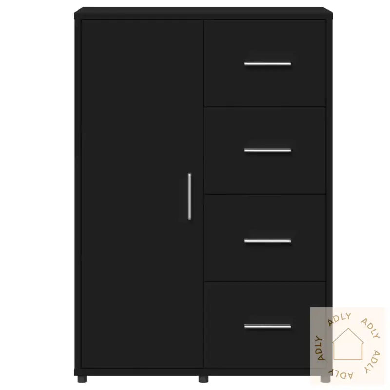 Skjenker 2 Stk Svart 60X31X84 Cm Konstruert Tre