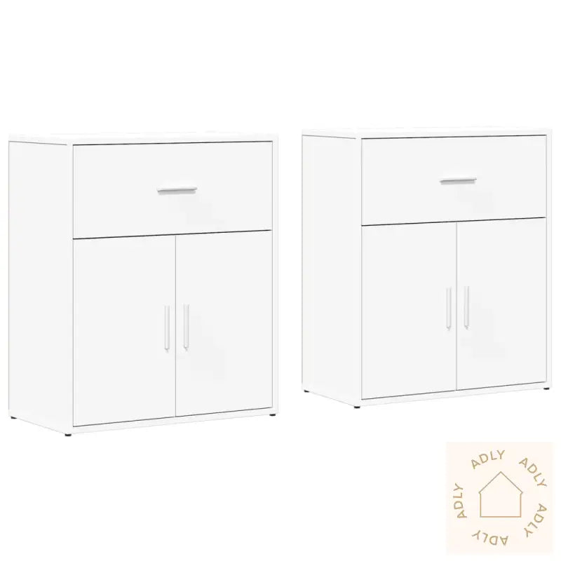 Skjenker 2 Hvit 60X31X70 Cm Konstruert Tre