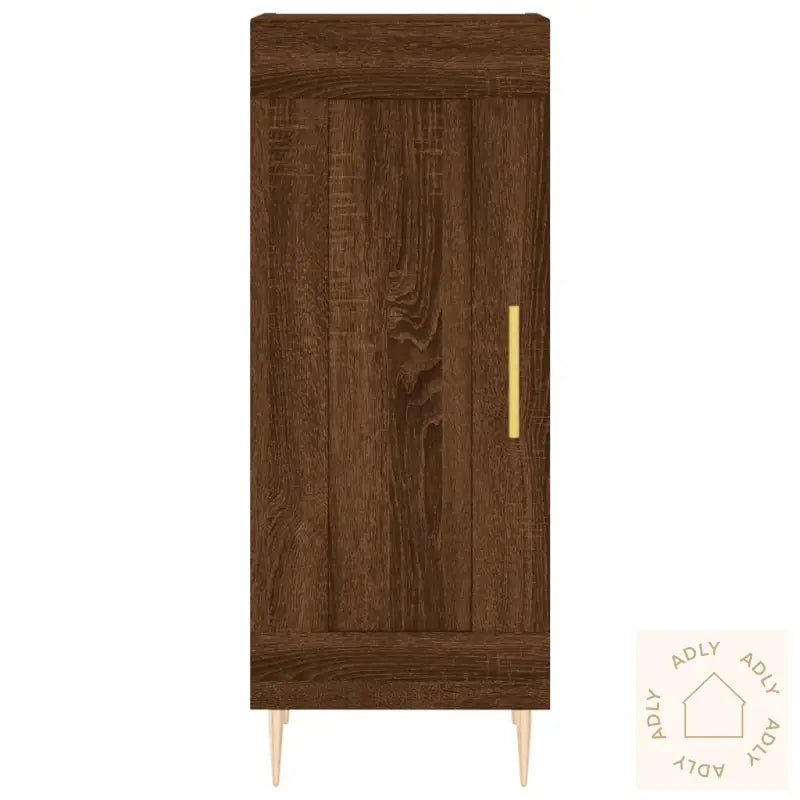 Skjenk Brun Eik 34,5X34X90 Cm Konstruert Tre