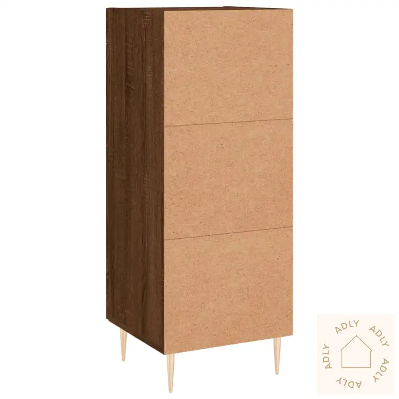 Skjenk Brun Eik 34,5X34X90 Cm Konstruert Tre