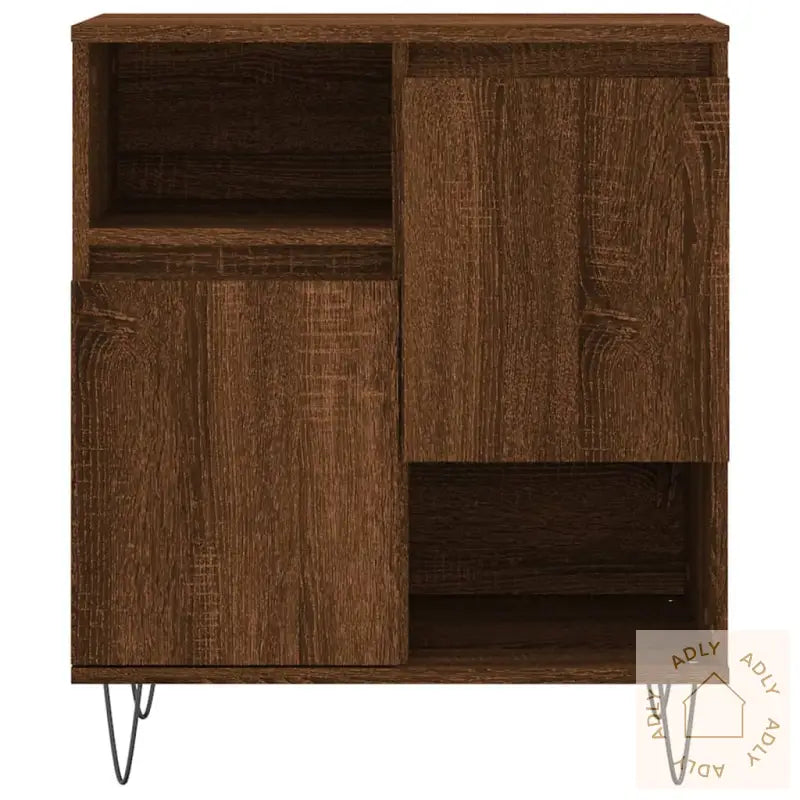 Skjenk Brun Eik 60X35X70 Cm Konstruert Tre