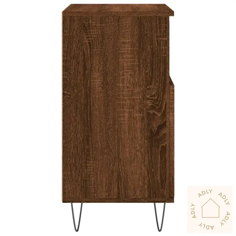 Skjenk Brun Eik 60X35X70 Cm Konstruert Tre