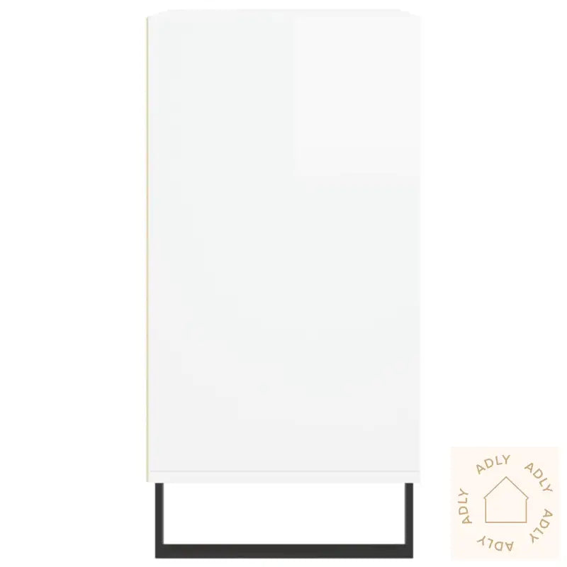 Skjenk Høyglans Hvit 57X35X70 Cm Konstruert Tre