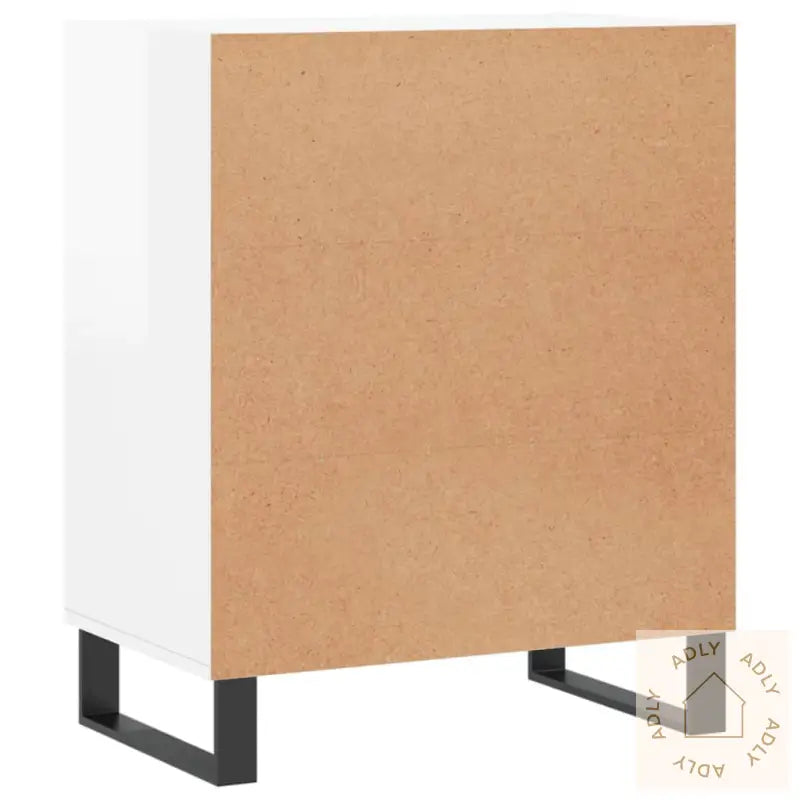 Skjenk Høyglans Hvit 57X35X70 Cm Konstruert Tre