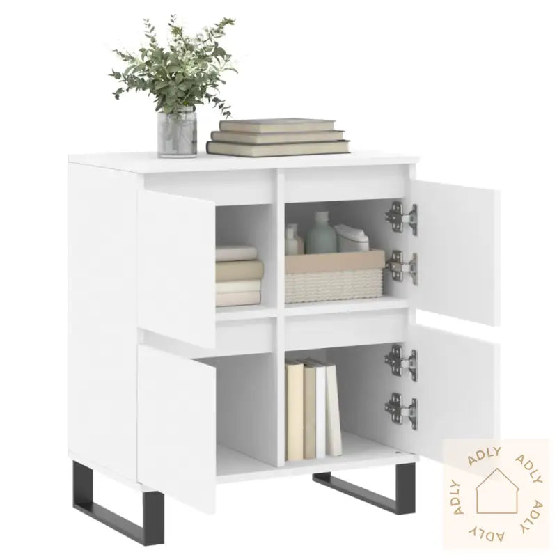 Skjenk Hvit 60X35X70 Cm Konstruert Tre