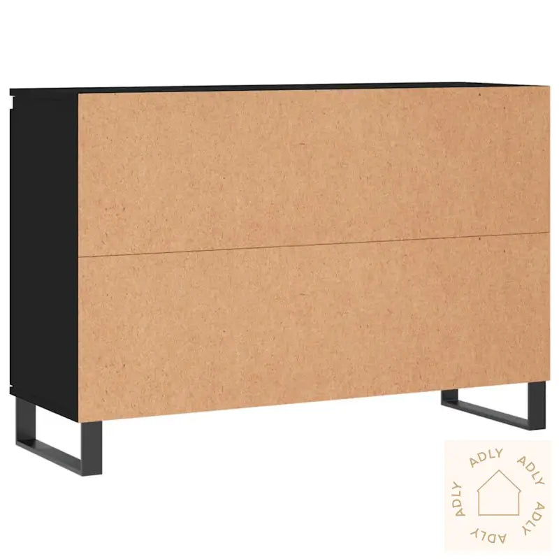 Skjenk Svart Eik 104X35X70 Cm Konstruert Tre