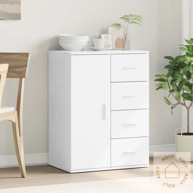 Skjenk Hvit 59X39X80 Cm Konstruert Tre