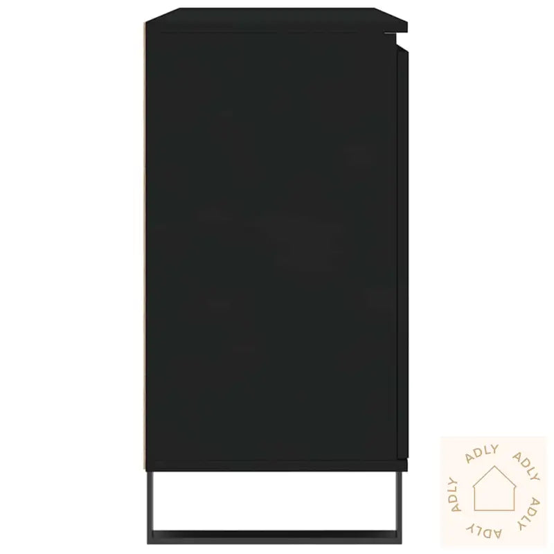 Skjenk Svart Eik 104X35X70 Cm Konstruert Tre