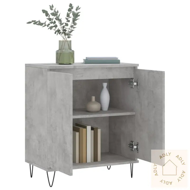 Skjenk Betonggrå 60X35X70 Cm Konstruert Tre