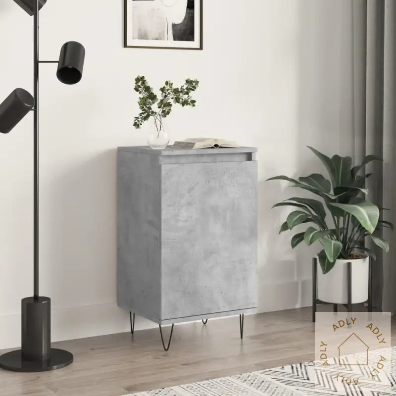 Skjenk Betonggrå 40X35X70 Cm Konstruert Tre
