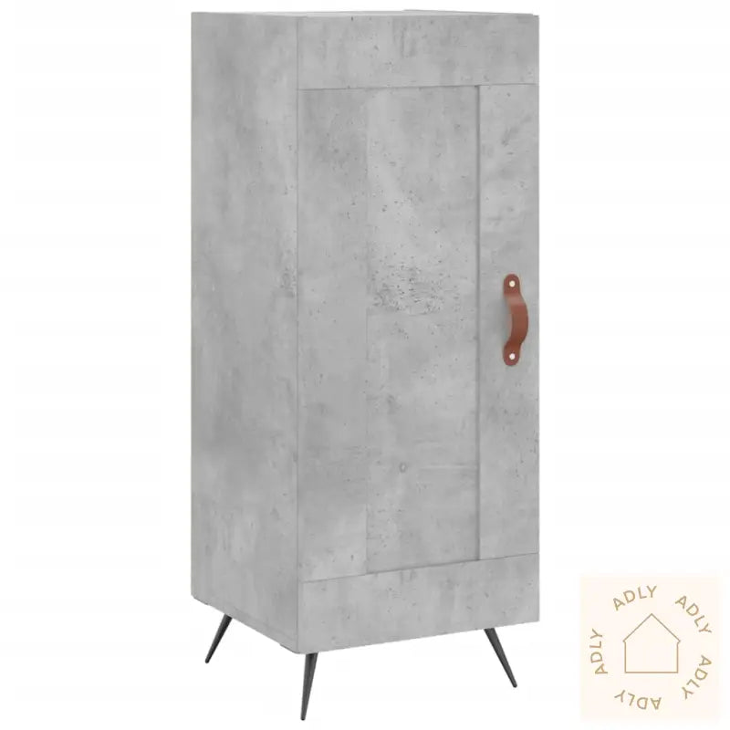 Skjenk Betonggrå 34,5X34X90 Cm Konstruert Tre