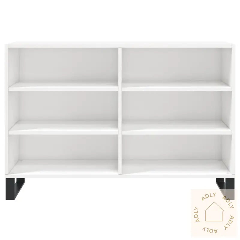 Skjenk Høyglans Hvit 103,5X35X70 Cm Konstruert Tre