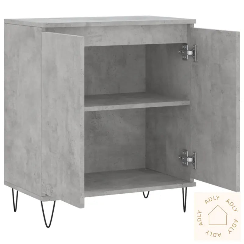 Skjenk Betonggrå 60X35X70 Cm Konstruert Tre