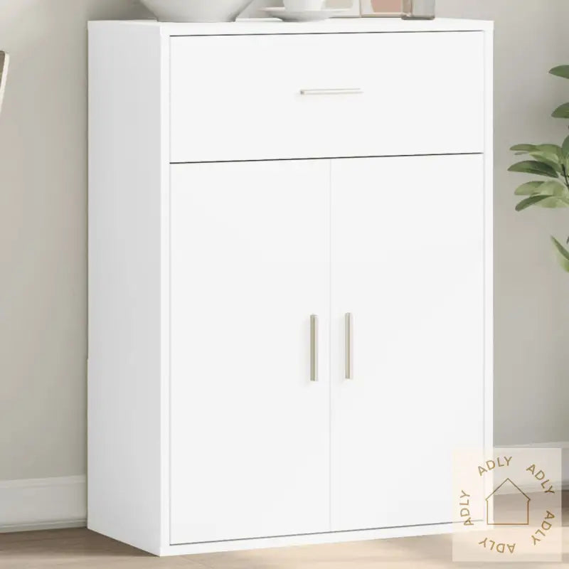 Skjenk Hvit 60X30X84 Cm Konstruert Tre