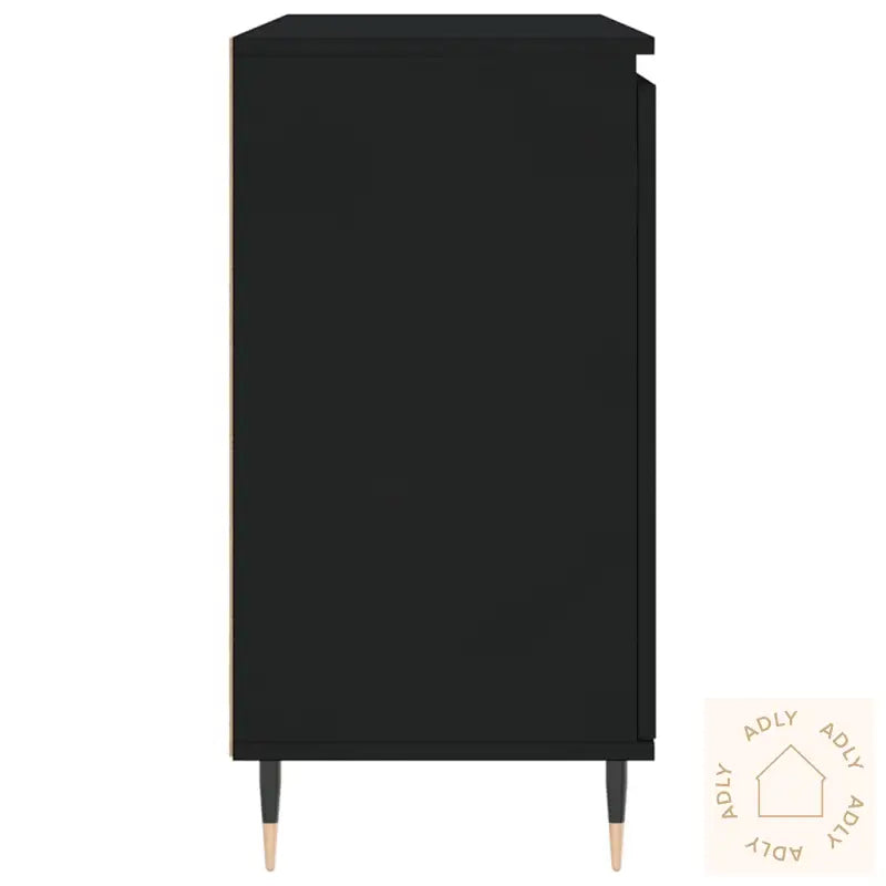 Skjenk Svart Eik 104X35X70 Cm Konstruert Tre