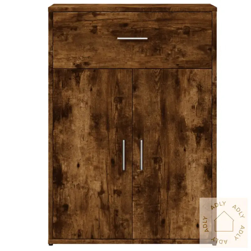 Skjenk Røkt Eik 60X30X84 Cm Konstruert Tre