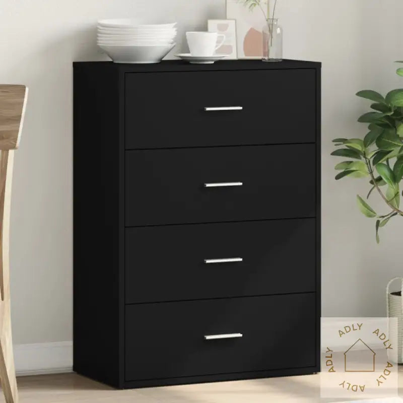 Skjenk Svart 60X31X84 Cm Konstruert Tre