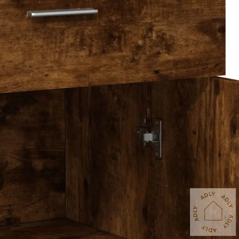 Skjenk Røkt Eik 60X30X84 Cm Konstruert Tre