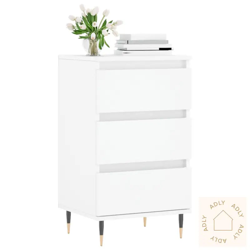 Skjenk Hvit 40X35X70 Cm Konstruert Tre