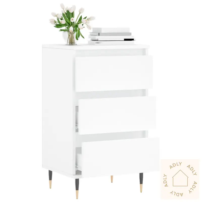 Skjenk Hvit 40X35X70 Cm Konstruert Tre