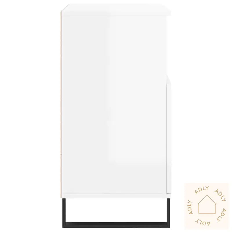 Skjenk Høyglans Hvit 60X35X70 Cm Konstruert Tre