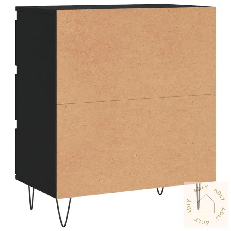 Skjenk Svart 60X35X70 Cm Konstruert Tre