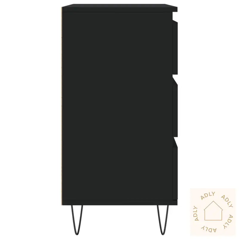Skjenk Svart 60X35X70 Cm Konstruert Tre