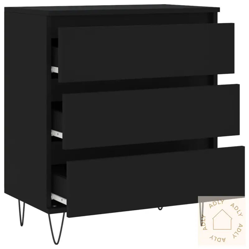 Skjenk Svart 60X35X70 Cm Konstruert Tre
