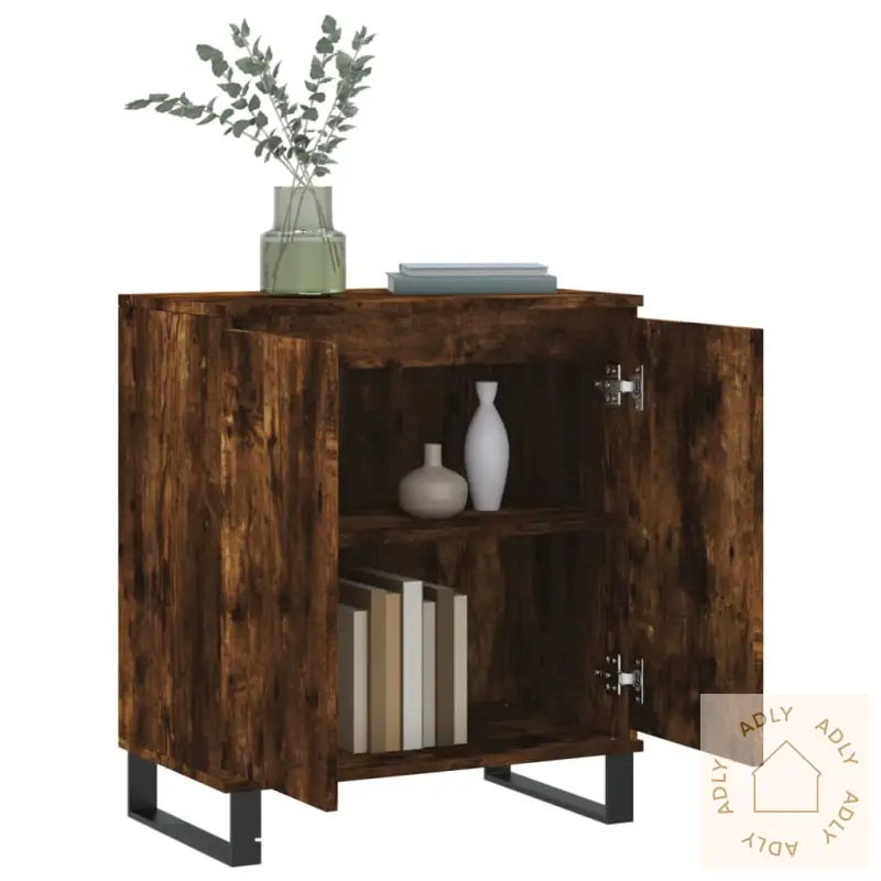 Skjenk Røkt Eik 60X35X70 Cm Konstruert Tre