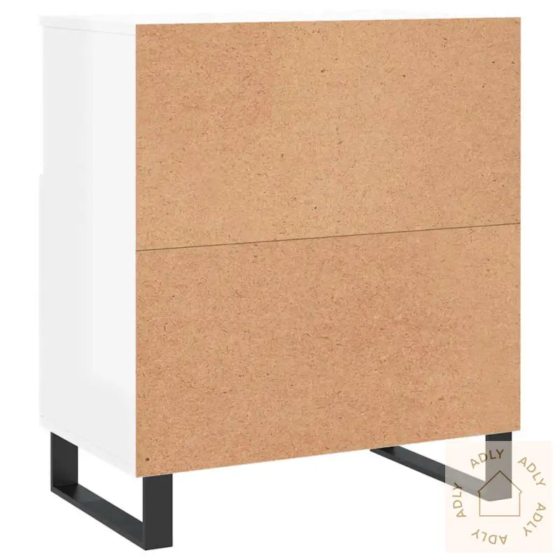 Skjenk Høyglans Hvit 60X35X70 Cm Konstruert Tre