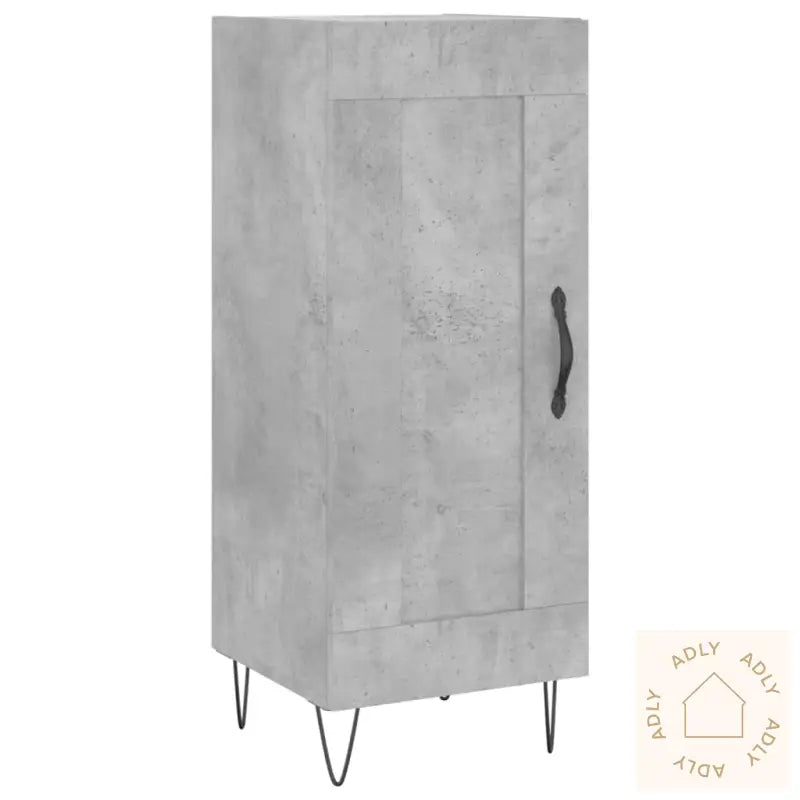Skjenk Betonggrå 34,5X34X90 Cm Konstruert Tre