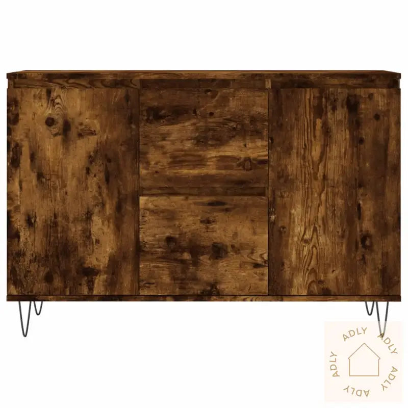 Skjenk Røkt Eik 104X35X70 Cm Konstruert Tre