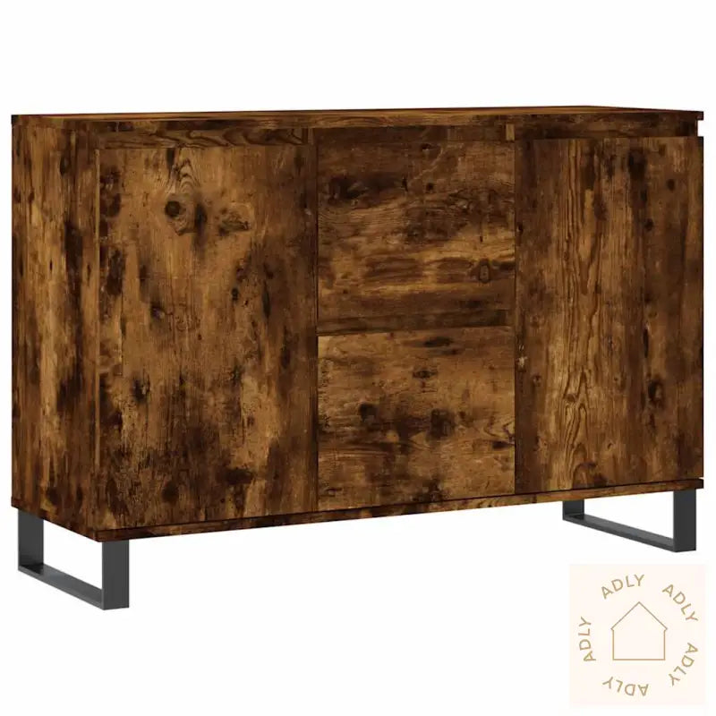 Skjenk Røkt Eik 104X35X70 Cm Konstruert Tre