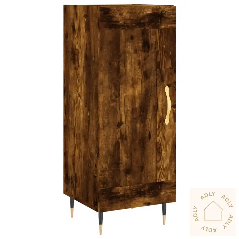 Skjenk Røkt Eik 34,5X34X90 Cm Konstruert Tre