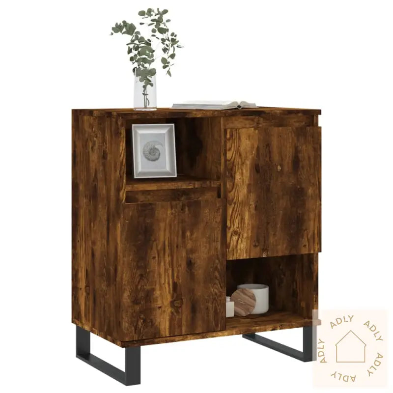 Skjenk Røkt Eik 60X35X70 Cm Konstruert Tre