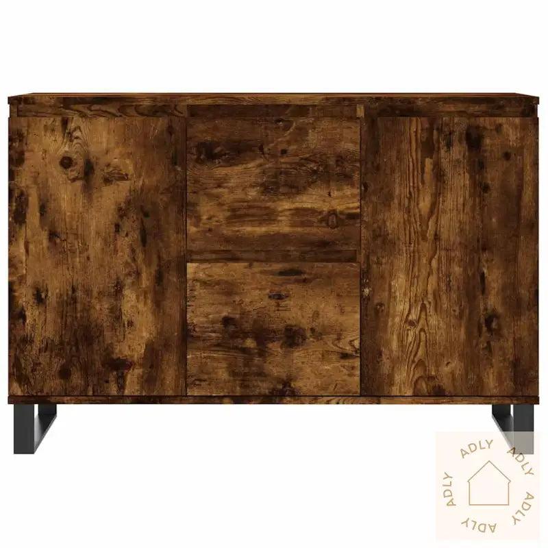 Skjenk Røkt Eik 104X35X70 Cm Konstruert Tre