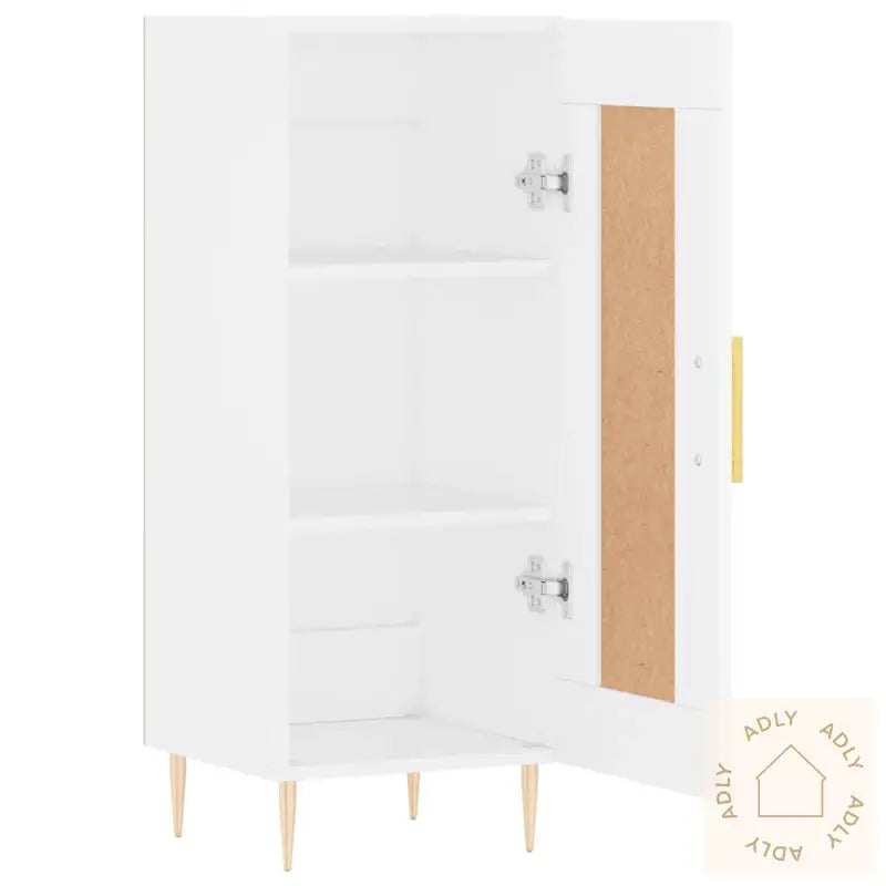 Skjenk Hvit 34,5X34X90 Cm Konstruert Tre