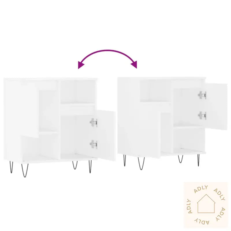 Skjenk Hvit 60X35X70 Cm Konstruert Tre