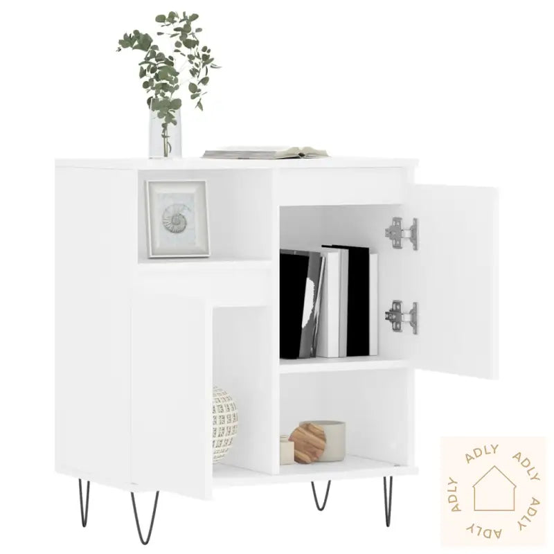 Skjenk Hvit 60X35X70 Cm Konstruert Tre