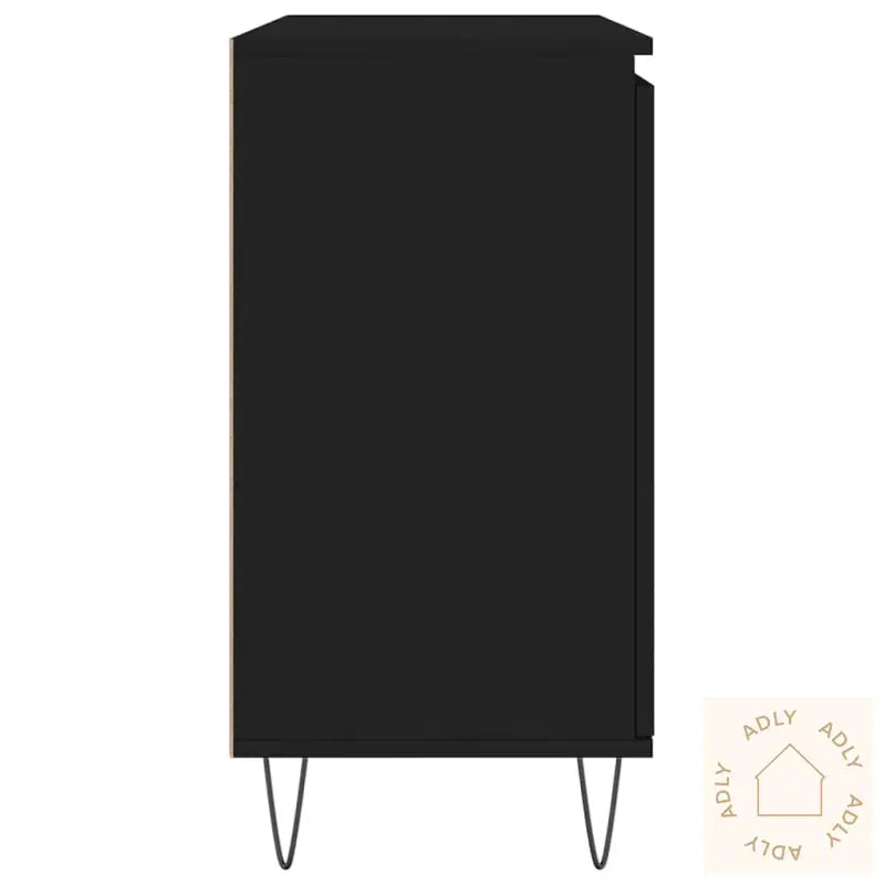 Skjenk Svart Eik 104X35X70 Cm Konstruert Tre