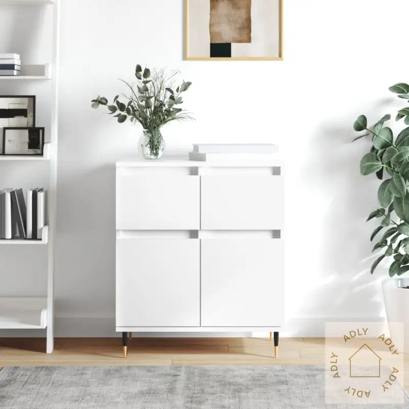 Skjenk Hvit 60X35X70 Cm Konstruert Tre