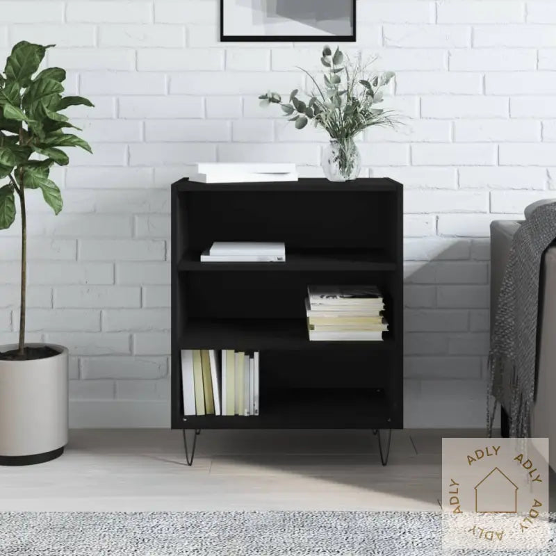 Skjenk Svart 57X35X70 Cm Konstruert Tre