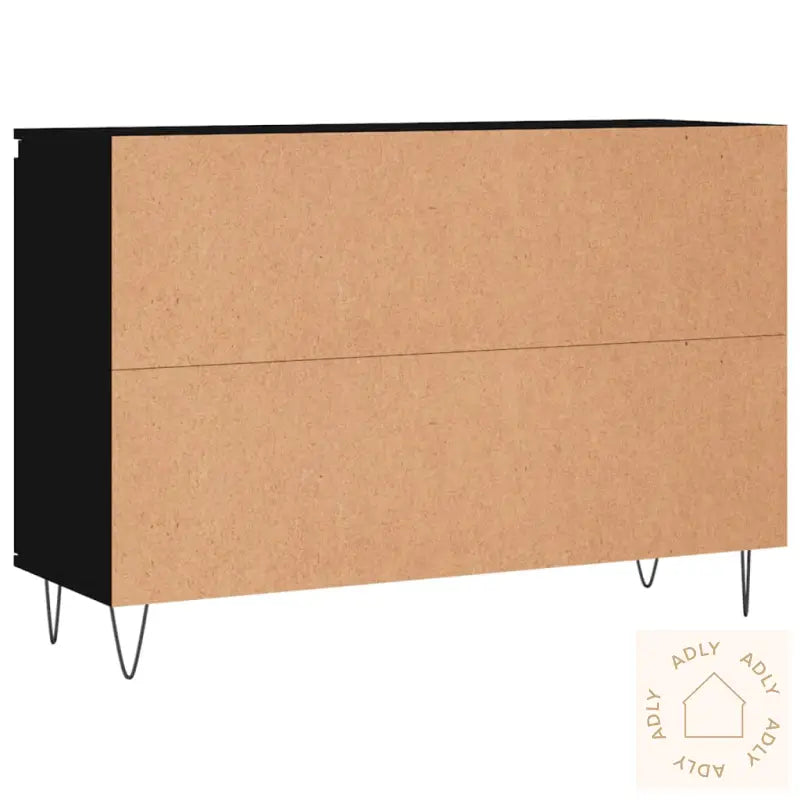 Skjenk Svart Eik 104X35X70 Cm Konstruert Tre