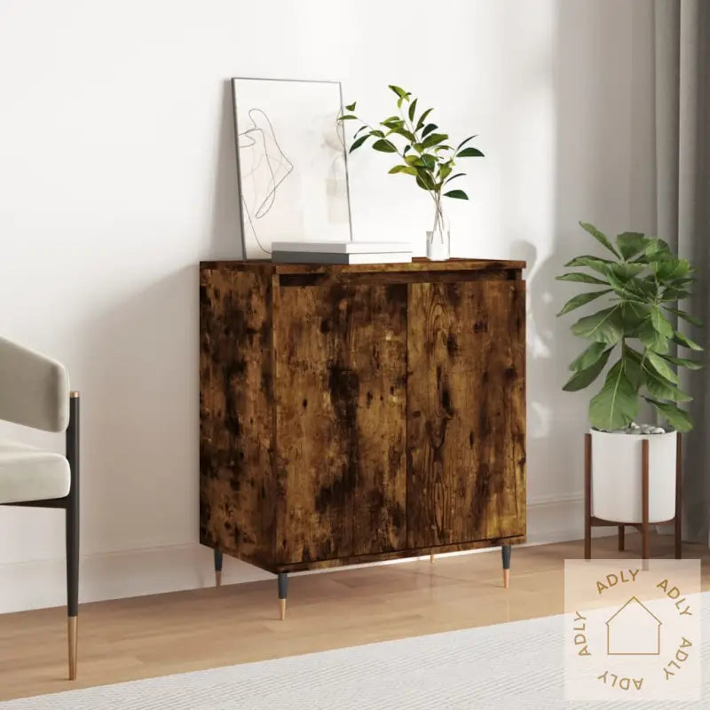 Skjenk Røkt Eik 60X35X70 Cm Konstruert Tre