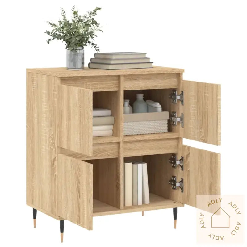 Skjenk Sonoma Eik 60X35X70 Cm Konstruert Tre